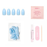 Glamnetic Press On Nails - Soft Blue - Lace and Grace Boutique