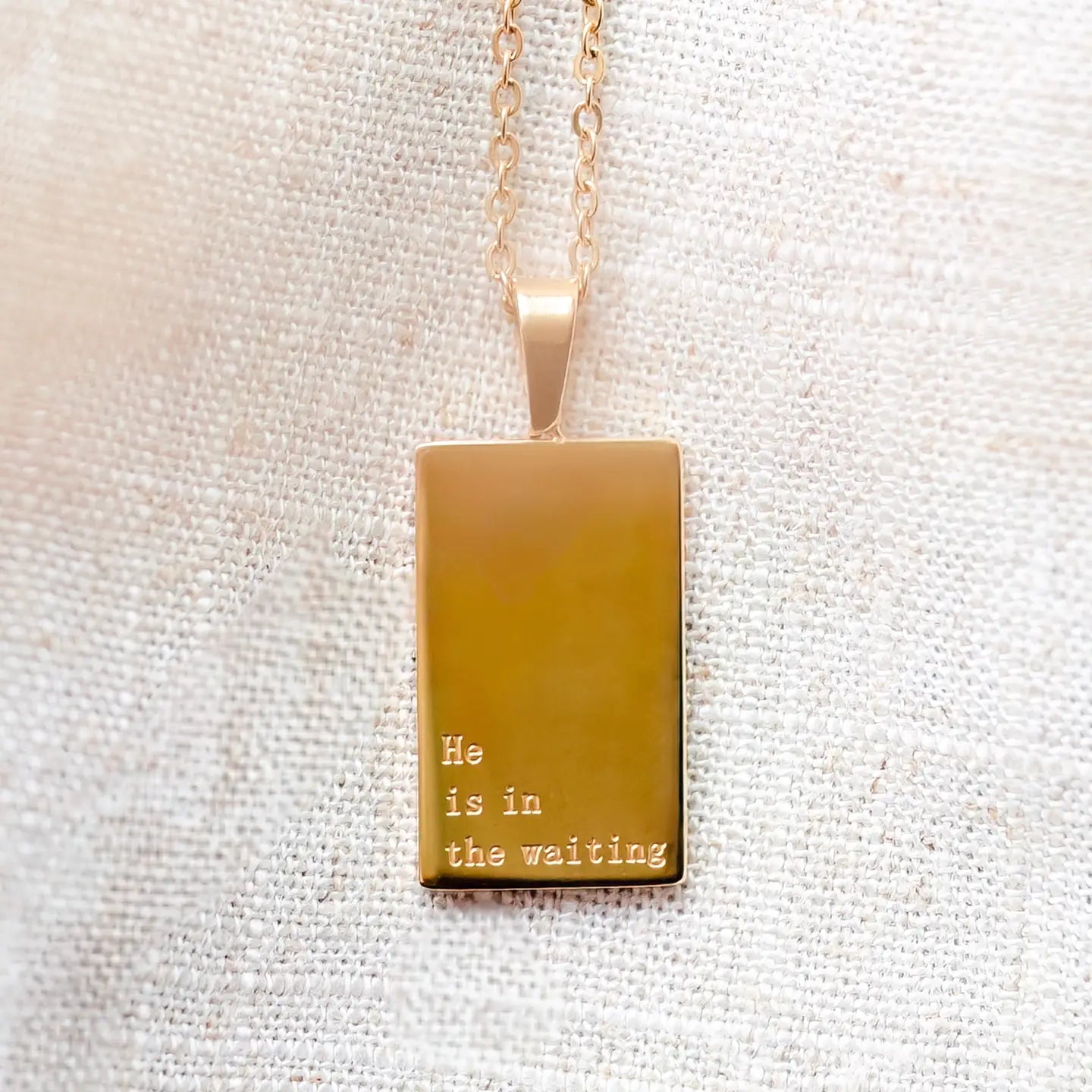 He Is In The Waiting 18kt Gold Necklace - Lace and Grace Boutique