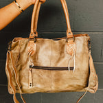 Bed|Stu Rockaway Shoulder Bag - Taupe Oats Rustic - Lace and Grace Boutique