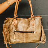 Bed|Stu Rockaway Shoulder Bag - Taupe Oats Rustic - Lace and Grace Boutique