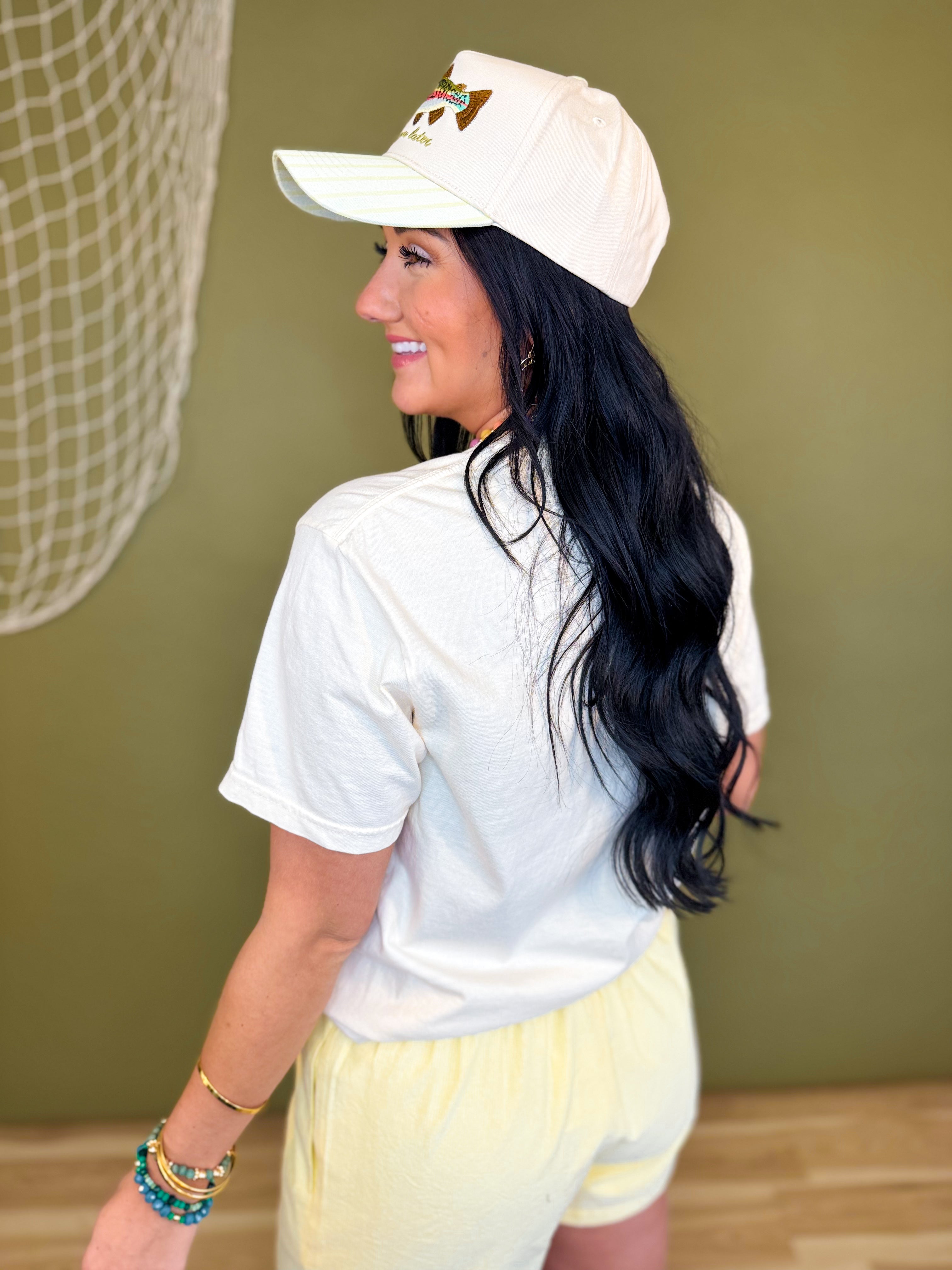 Catching Fish Not Feelings Graphic Tee - Natural - Lace and Grace Boutique