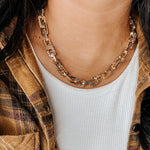 Textured Gold Chunky Necklace - Lace and Grace Boutique