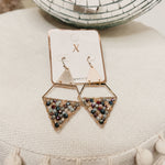 Matrix Beaded Diamond Shaped Earrings - Lace and Grace Boutique