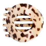 Teleties Flat Circle Hair Clip | Large - Blonde Tortoise
