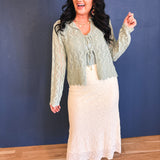 Floral Lace Midi Skirt - Cream - Lace and Grace Boutique