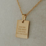 She Did Her Best 18kt Gold Necklace - Lace and Grace Boutique