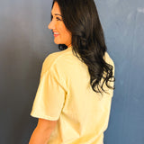 Embroidered Seashell Graphic Tee - French Vanilla