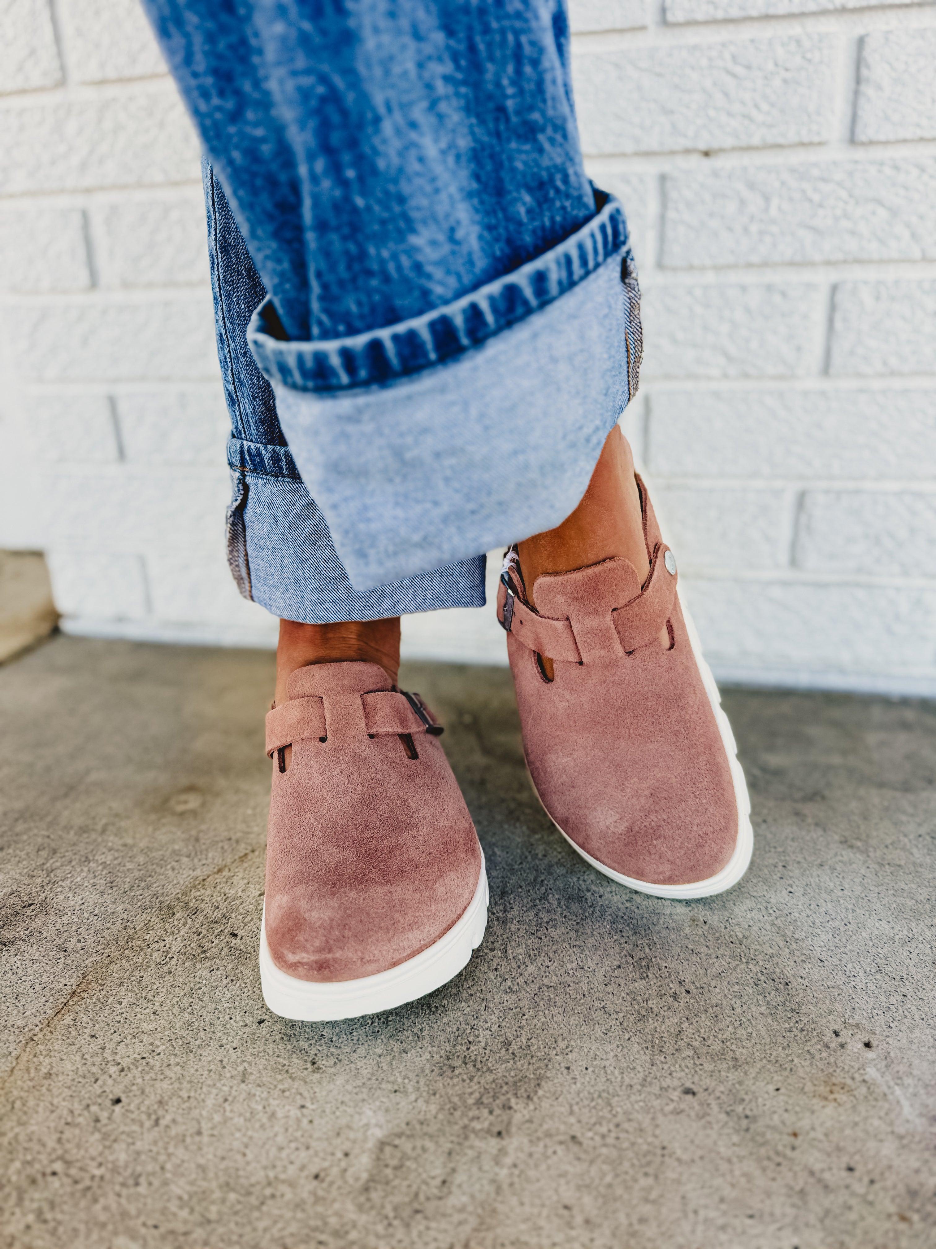 Birkenstock Boston Papillio Chunky Platform Clogs - Pink Clay - Lace and Grace Boutique