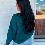 Embroidered Duck Pullover Top - Heritage Green - Lace and Grace Boutique