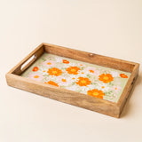 Wood Enamel Tray - Bouquet Beauty Sage
