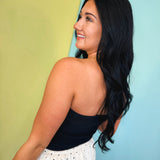 Twist Front Tube Top - Black - Lace and Grace Boutique