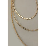 Triple Layered Gold Necklace - Lace and Grace Boutique