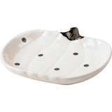 Polka Dot Pumpkins Plate Set - Black/White