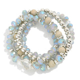 Rhinestone & Bead Bracelet Set