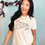 Simply Southern USA Patch Tee - Ivory - Lace and Grace Boutique