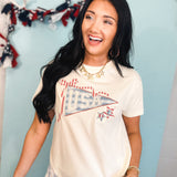 Simply Southern USA Patch Tee - Ivory - Lace and Grace Boutique