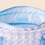 The Everyday Quilted Tote Bag - Petal Parade Blue - Lace and Grace Boutique