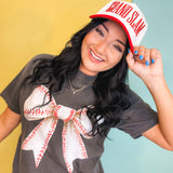 Grand Slam Embroidered Pinstripe Baseball Cap - Lace and Grace Boutique