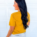 Chasing The Sunset Mineral Wash Graphic Tee - Mustard