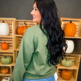Doing Fall Things Crewneck Sweatshirt - Hunter Green