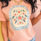 Tis So Sweet To Trust In Jesus Tee - Peach - Lace and Grace Boutique