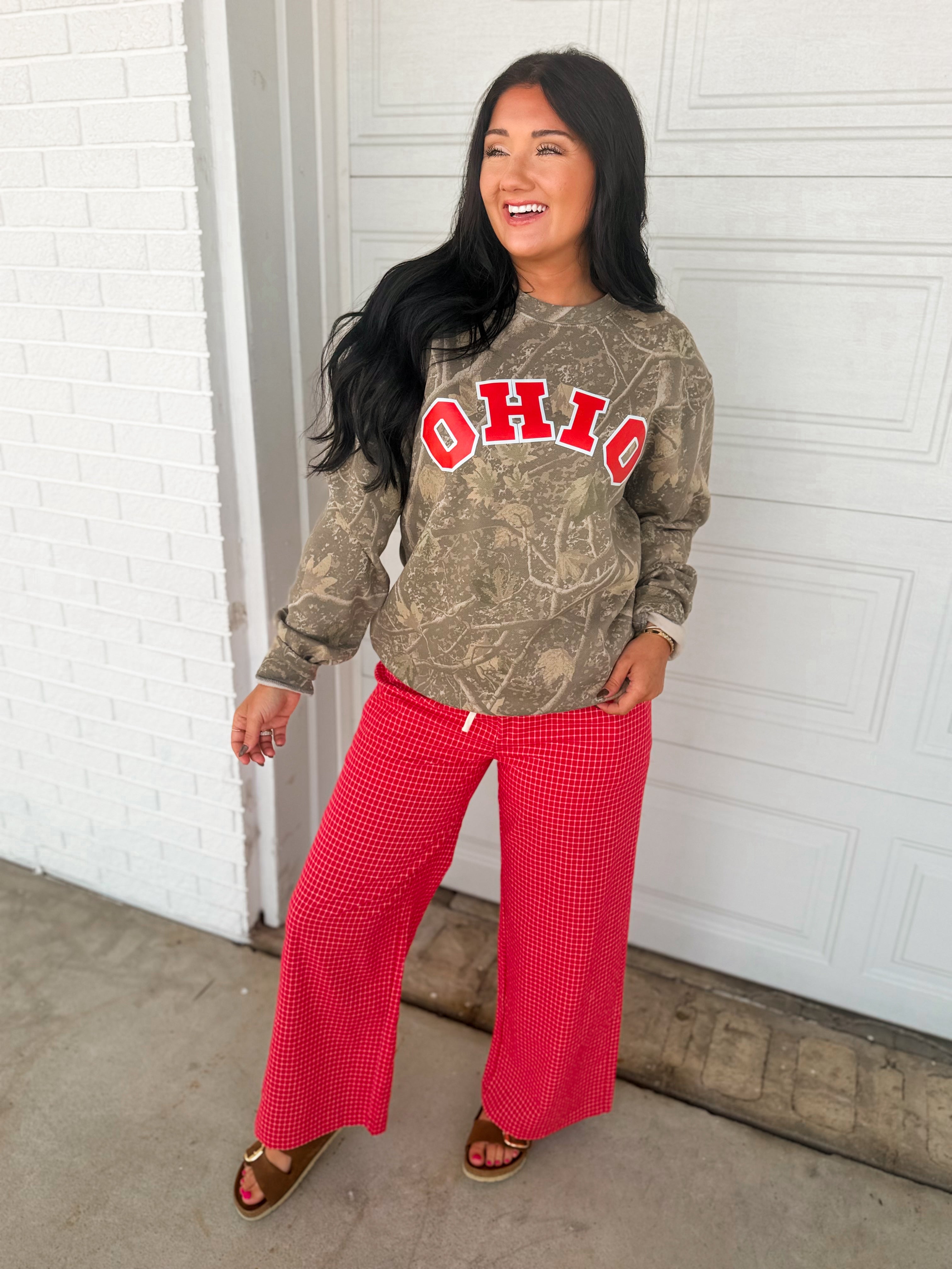 Ohio Camo Crewneck Sweatshirt - Lace and Grace Boutique