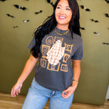 Be The Light Quilted Ghost Graphic Tee - Pepper