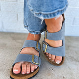 Birkenstock Arizona Oiled Leather Sandal - Basalt Gray - Lace and Grace Boutique