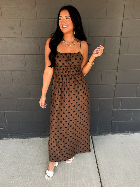 Everyday Muse Polka Dot Maxi Dress