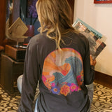 Natural Life Long Sleeve Comfy Tee - Waves