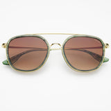 FREYRS Weston Acetate Round Unisex Sunglasses - Emerald