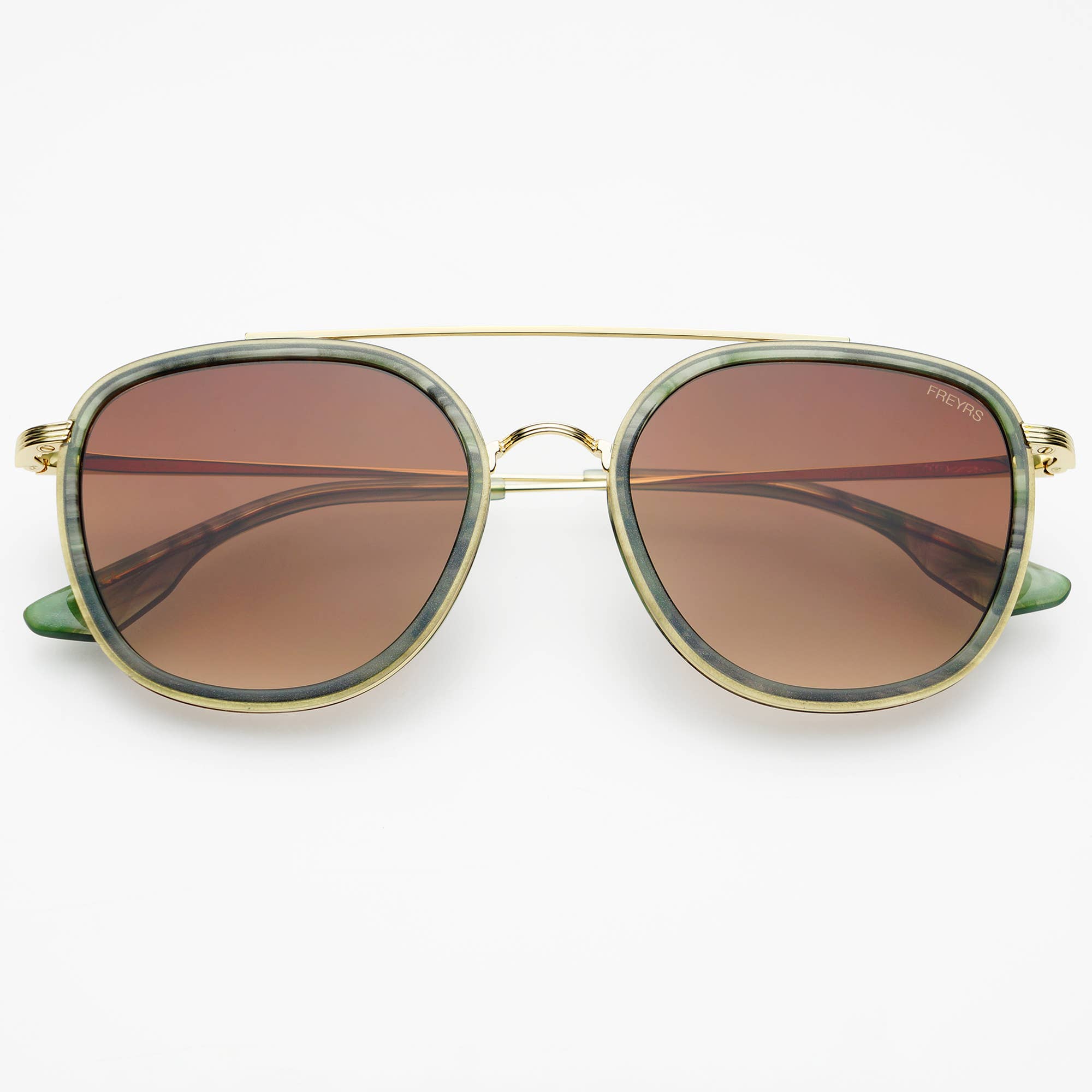 FREYRS Weston Acetate Round Unisex Sunglasses - Emerald - Lace and Grace Boutique