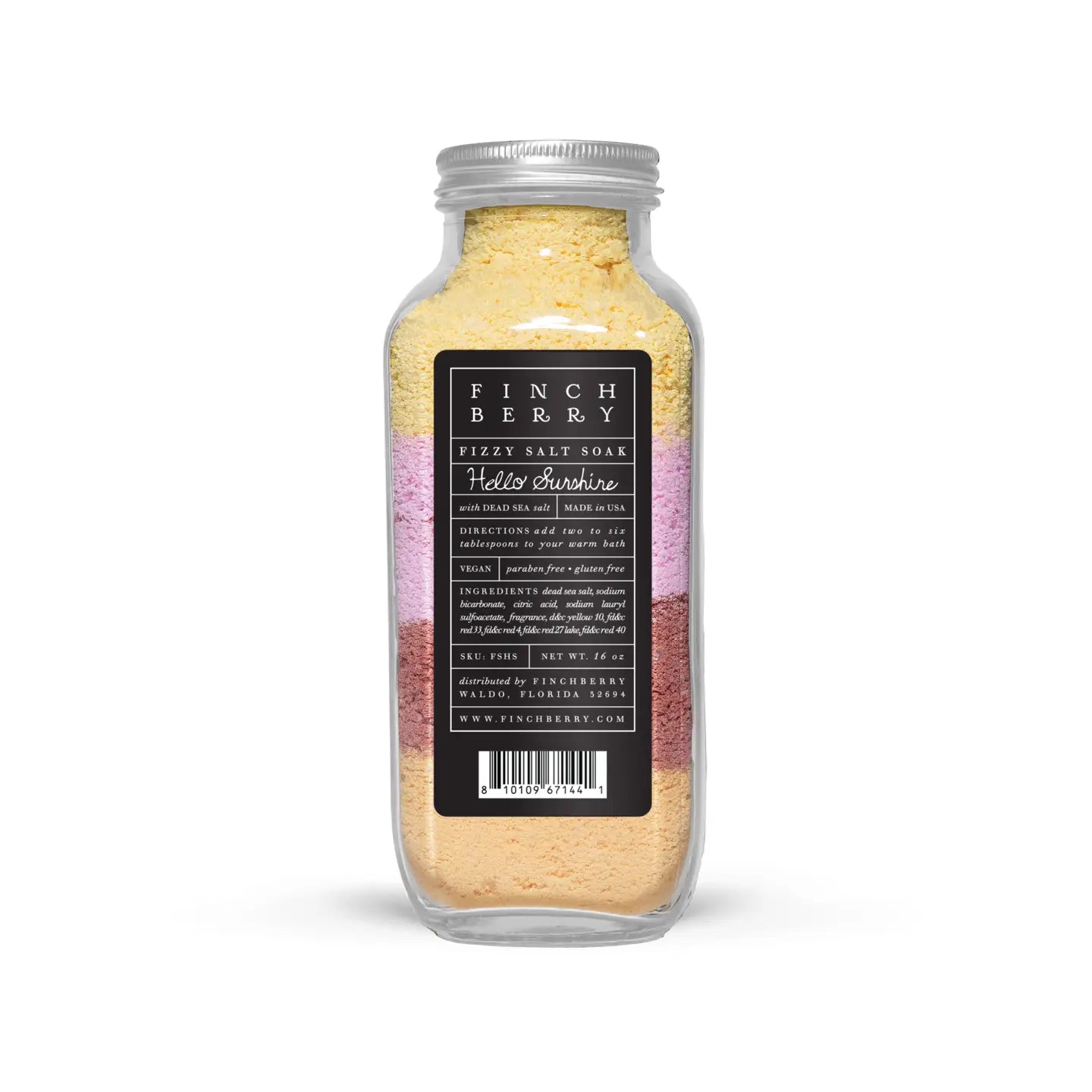 FinchBerry Hello Sunshine Fizzy Salt Soak - Lace and Grace Boutique