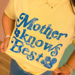 Mother Knows Best Graphic Tee - Butter Yellow - Lace and Grace Boutique