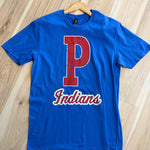 P Indians Distressed Tee - Royal - Lace and Grace Boutique