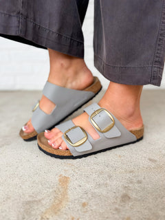 Birkenstock Arizona Big Buckle Birko-Flor Sandal - Stone Coin - Lace and Grace Boutique