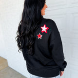 Ohio State Patch Mock Neck Oversized Sweatshirt - Black