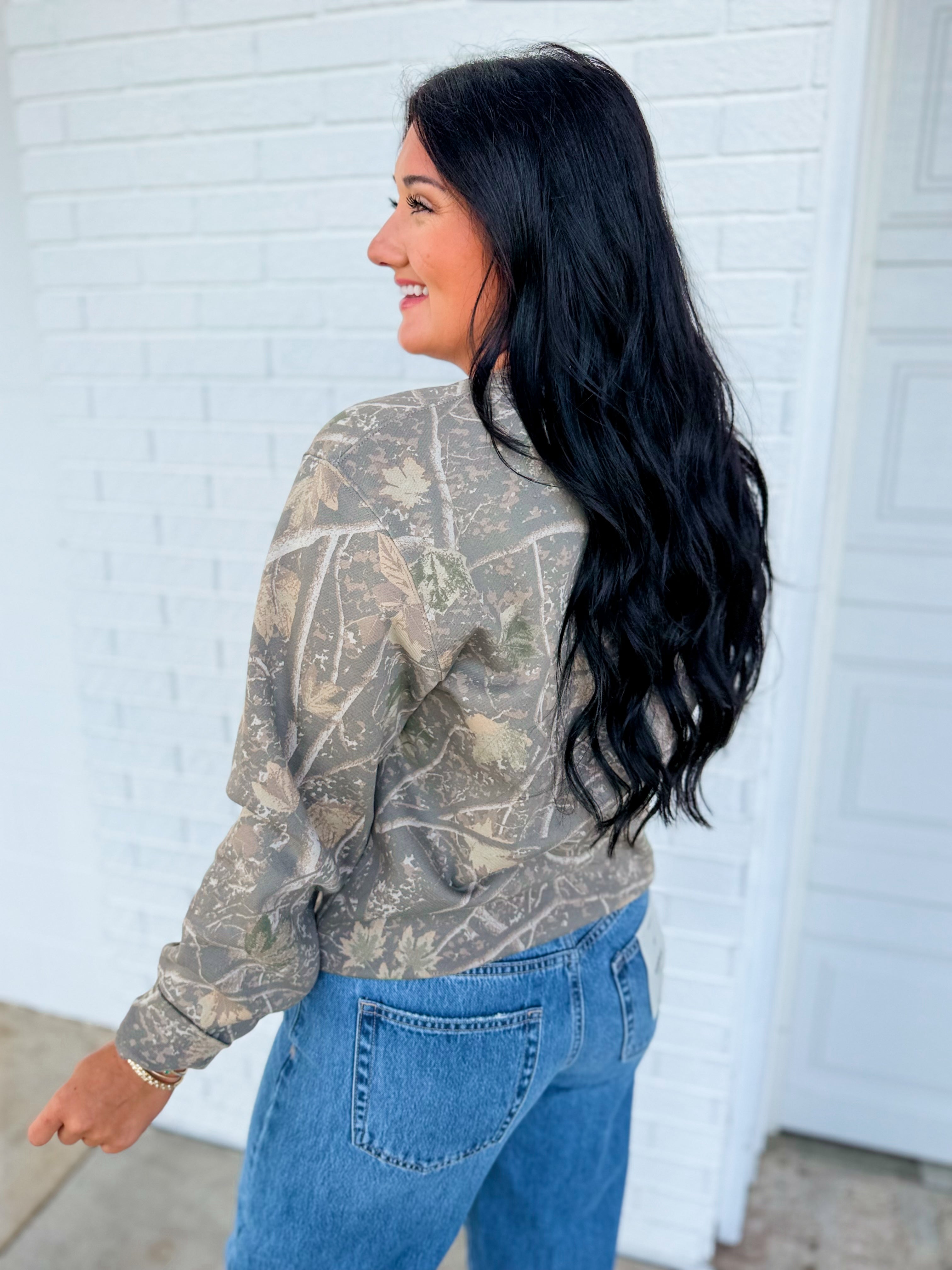Kentucky Camo Crewneck Sweatshirt - Lace and Grace Boutique