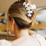 Teleties Classic Hair Clip | Large - Coconut White