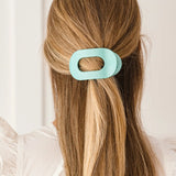 Teleties Round Flat Hair Clip | Small - Totally Turquoise
