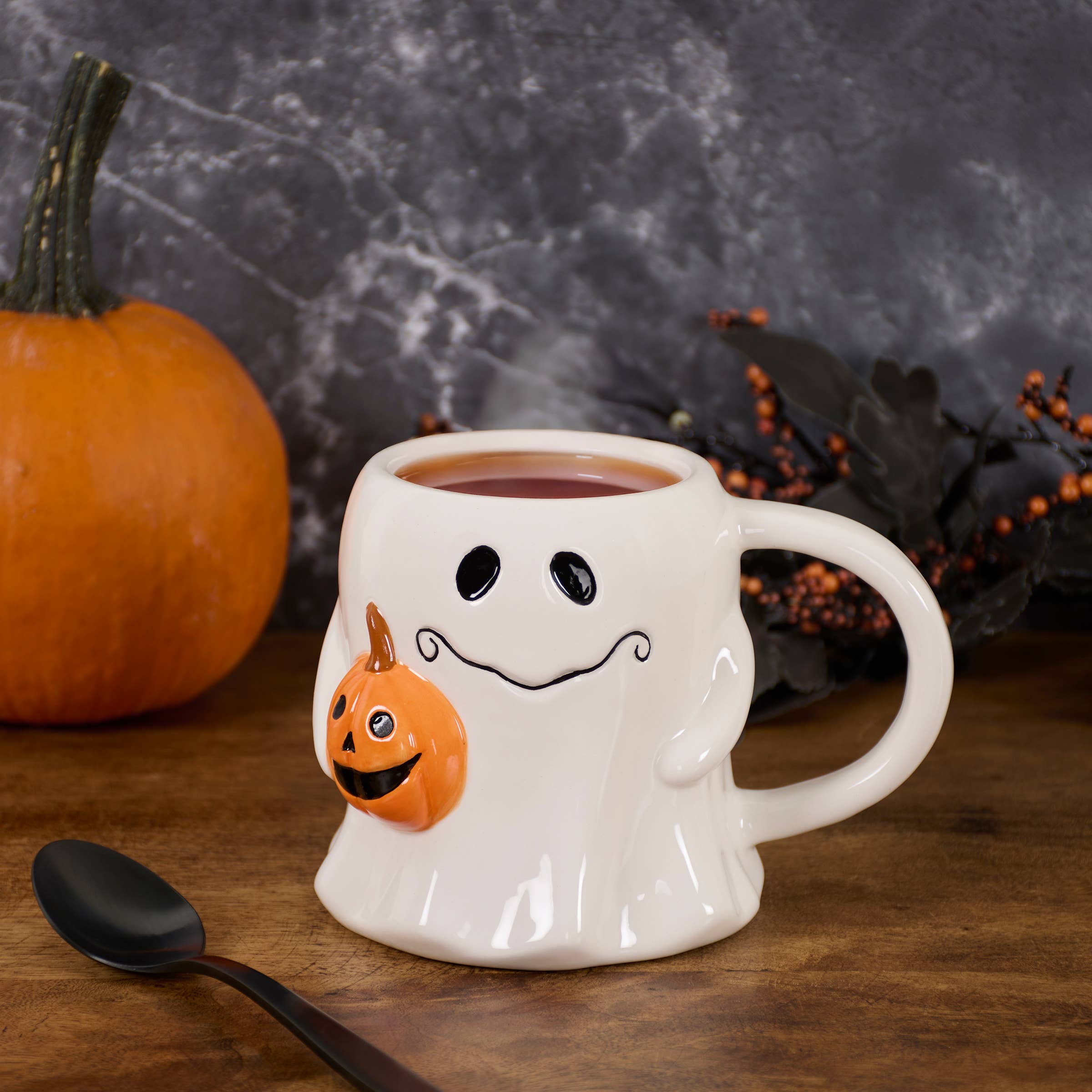 Happy Ghost & Pumpkin Halloween Mug - Lace and Grace Boutique