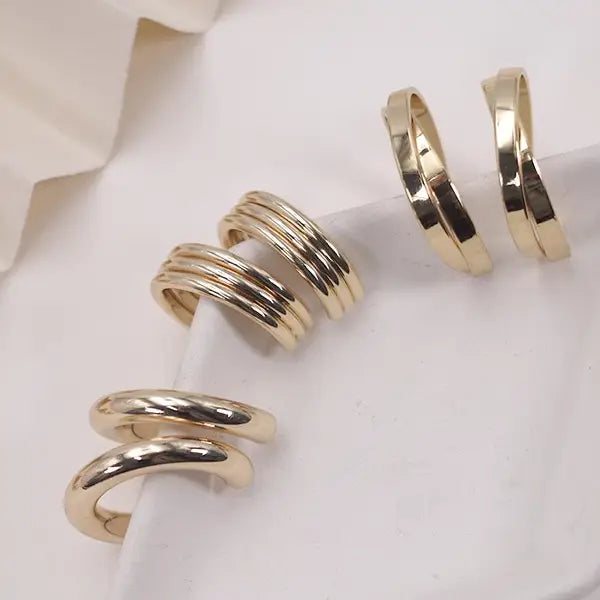 Classic Hoop Earring Set of 3 - Gold - Lace and Grace Boutique