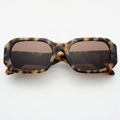 FREYRS Onyx Acetate Rectangular Sunglasses - Milky Tortoise - Lace and Grace Boutique