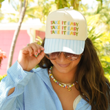 Take it Easy Trucker Hat - Blue Stripe