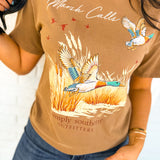 Simply Southern Marsh Calls Graphic Tee - Raw Hide - Lace and Grace Boutique
