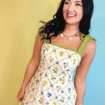 Contrast Tie Floral Maxi Dress - Wildflower - Lace and Grace Boutique