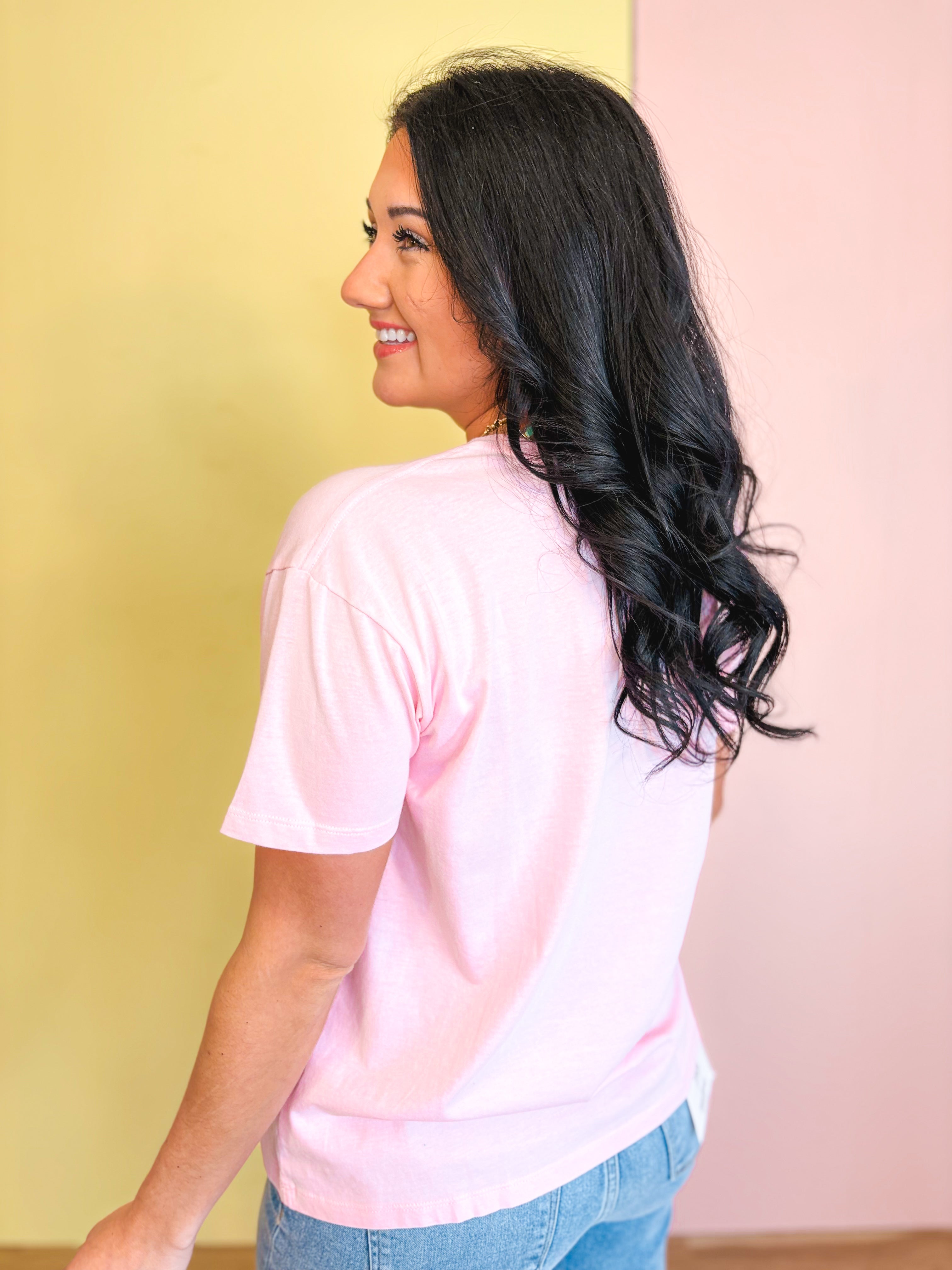 Sunkissed Knit Top - Bubblegum/Sunkist - Lace and Grace Boutique