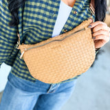 Kedzie Terrace Woven Crossbody - Tan