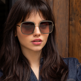 FREYRS Cosmo Acetate Womens Square Sunglasses - Emerald Green