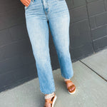KanCan High Rise Slim Wide Jeans - Medium - Lace and Grace Boutique